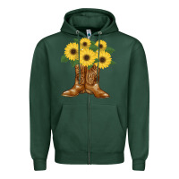 Sports Green cowgirl boots Zipper Hoodie - Bettercallsaul
