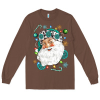 Chestnut Western Santa Christmas Long Sleeve Tee - NancyCooperArtShop