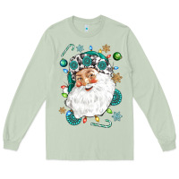 Matcha Western Santa Christmas Long Sleeve Tee - NancyCooperArtShop