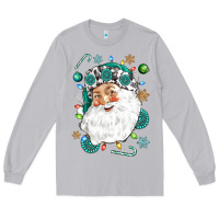 Moon Dust Western Santa Christmas Long Sleeve Tee - NancyCooperArtShop