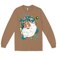 Toasted Coconut Western Santa Christmas Long Sleeve Tee - NancyCooperArtShop