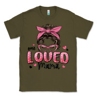 Army Green one loved mama messy bun Classic Tee - MaliasSmallBusiness