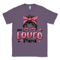 Lavender one loved mama messy bun Classic Tee - MaliasSmallBusiness