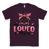 Plum one loved mama messy bun Classic Tee - MaliasSmallBusiness