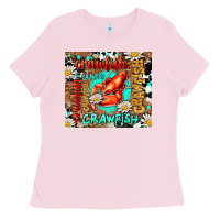 Bubblegum Pink western crawfish Ladies Tee - AdoDesignShop