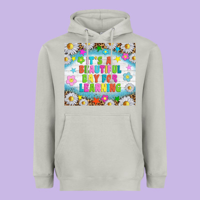 It's A Beautiful Day For Learning Tumblr Heavyweight Hoodie Designed By Tumblerdesignbyshophia