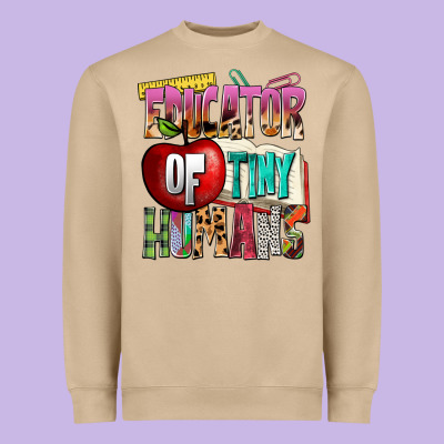 Educator Of Tiny Humans Heavyweight Sweatshirt Designed By Nancycooperartshop