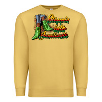 Antique Gold steppin into juneteenth heels Premium Sweatshirt - CowGirlArtShop