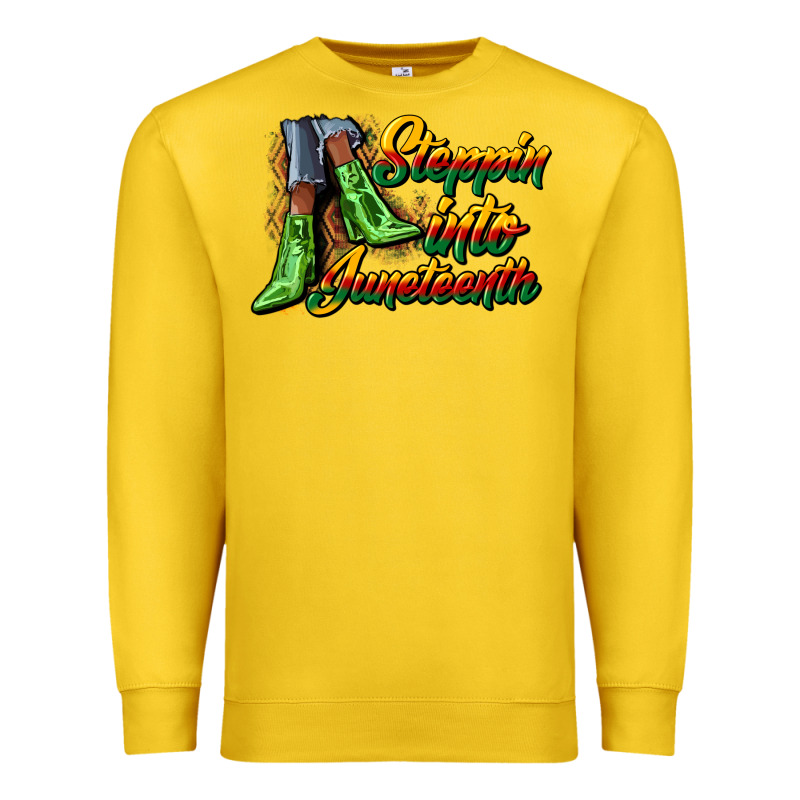 Steppin Into Juneteenth Heels Premium Sweatshirt by CowGirlArtShop | Teevron