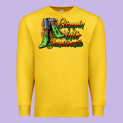 Steppin Into Juneteenth Heels Premium Sweatshirt Designed By Cowgirlartshop