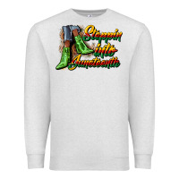 Oatmeal Heather steppin into juneteenth heels Premium Sweatshirt - CowGirlArtShop