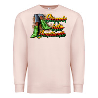 Pale Pink steppin into juneteenth heels Premium Sweatshirt - CowGirlArtShop