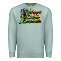 Seafoam steppin into juneteenth heels Premium Sweatshirt - CowGirlArtShop
