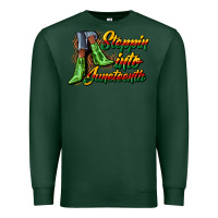 Sports Green steppin into juneteenth heels Premium Sweatshirt - CowGirlArtShop