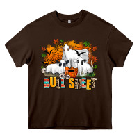 Chocolate Brown bull sheet Heavy Core Tee - AdoDesignShop