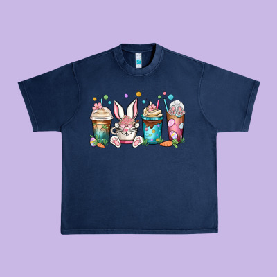 Easter Coffee Cups Urban Heavy Tee Designed By Maliassmallbusiness