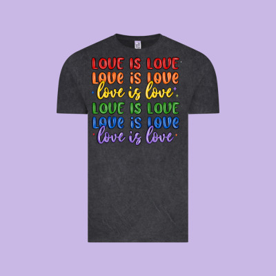 Love Is Love Lgbtq Vintage Tee Designed By Maliassmallbusiness