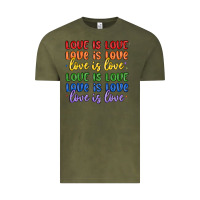 Vintage Olive love is love lgbtq Vintage Tee - MaliasSmallBusiness