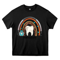 Black dentallife rainbow Heavy Core Tee - JahusDesignShop