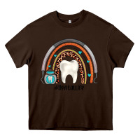 Chocolate Brown dentallife rainbow Heavy Core Tee - JahusDesignShop