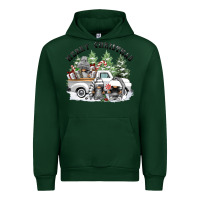 Forest Green merry christmas gnomies Urban Hoodie - FaDigitalArtStudio
