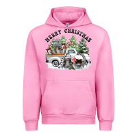 Fuchsia Pink merry christmas gnomies Urban Hoodie - FaDigitalArtStudio