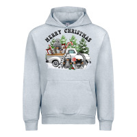 Heather Grey merry christmas gnomies Urban Hoodie - FaDigitalArtStudio