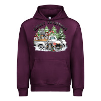 Mauve Wine merry christmas gnomies Urban Hoodie - FaDigitalArtStudio