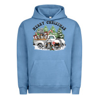 Pigment Pebble Blue merry christmas gnomies Urban Hoodie - FaDigitalArtStudio