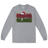 Heather Grey mama claus Long Sleeve Tee - MaliasSmallBusiness