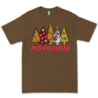 Cacao merry and bright leopard christmas trees Premium Tee - AdoDesignShop