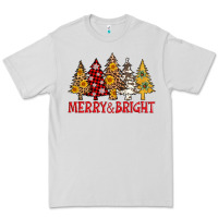 Dove Grey merry and bright leopard christmas trees Premium Tee - AdoDesignShop