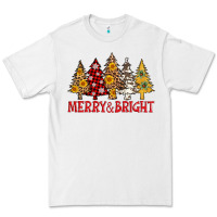 White merry and bright leopard christmas trees Premium Tee - AdoDesignShop