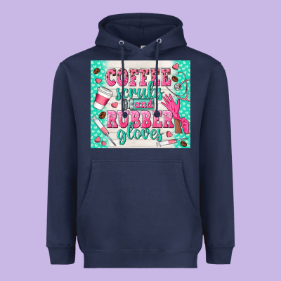 Coffee Scrubs And Rubber Gloves Heavyweight Hoodie Designed By Tumblerdesignbyshophia