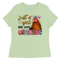 Matcha just a girl who loves chickens Ladies Tee - JahusDesignShop