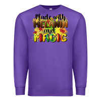 Purple made with melanin and magic Premium Sweatshirt - CowGirlArtShop