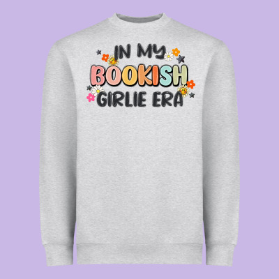 In My Bookish Girlie Era Heavyweight Sweatshirt Designed By Maliassmallbusiness