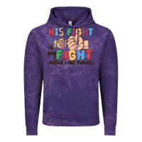 Cloud Purple his fight is my fight autism awareness Vintage Hoodie - MaliasSmallBusiness