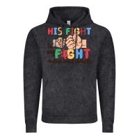 Vintage Black his fight is my fight autism awareness Vintage Hoodie - MaliasSmallBusiness