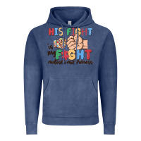 Vintage Denim his fight is my fight autism awareness Vintage Hoodie - MaliasSmallBusiness
