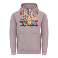 Vintage Zinc his fight is my fight autism awareness Vintage Hoodie - MaliasSmallBusiness