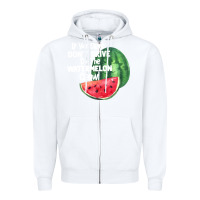 White Watermelon Crawl Zipper Hoodie - Bettercallsaul