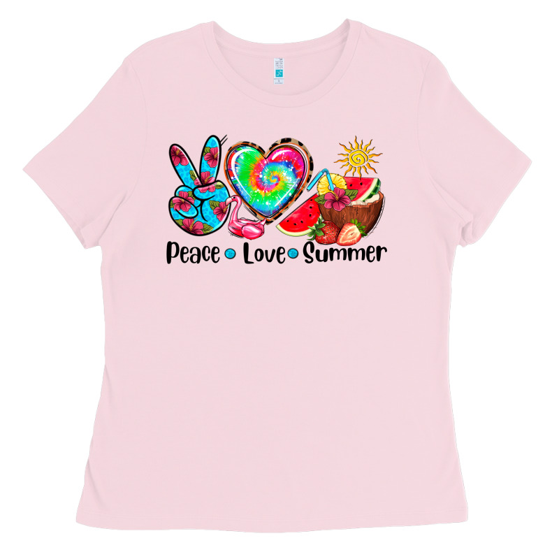 Peace Love  Summer Ladies Tee by AdoDesignShop | Teevron