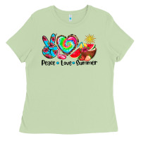 Matcha peace love  summer Ladies Tee - AdoDesignShop