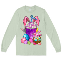Matcha Happy Easter coffee cup Long Sleeve Tee - NancyCooperArtShop