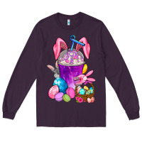 Plum Happy Easter coffee cup Long Sleeve Tee - NancyCooperArtShop