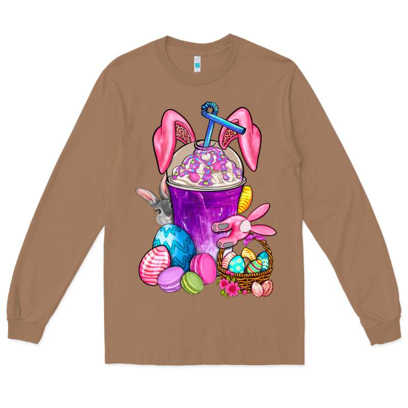 Happy Easter Coffee Cup Long Sleeve Tee by NancyCooperArtShop | Teevron
