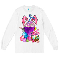 White Happy Easter coffee cup Long Sleeve Tee - NancyCooperArtShop