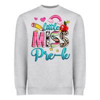 Heather Grey little miss pre k Heavyweight Sweatshirt - NancyCooperArtShop
