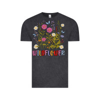 Vintage Black wildflower malias Vintage Tee - MaliasSmallBusiness